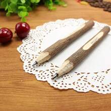 Wooden Shaped Bead Pen Natural Tree Branch Pencil Pen - Multicolor - View 4