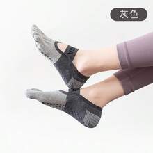 Open Back Strap Non‑Slip Pilates Socks With PVC Silicone Grips, Lightweight Breathable Split Toe Socks For Yoga Pilates Ballet Dance Home Workout, Multiple Colors, Anti‑Slip Toe Socks For Indoor Fitness, Improve Balance & Stability On Smooth Floors - Multicolor - View 8