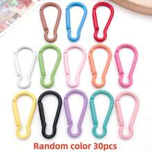 5/10/30/60/100pcs Candy Color Lobster Clasp Key Ring Spring Hook DIY Bag Keychain Jewelry Making Accessories Decoration - Multicolor - View 5