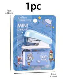 1pc Macaron Cartoon Mini Stapler With Staples, Lightweight And Effortless Body, Metal Binding Firm And Secure, Convenient For Organizing Test Papers, Receipts, Homework, Fresh And Cute Print, Eye-Catching Design, Portable And Easy To Store, Recommended Stationery For Back To School Season, Suitable As Christmas, Halloween, Thanksgiving Gifts For Classmates And Colleagues - Multi-color - View 10