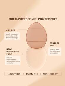 docolor 3-Piece Makeup Brush Set, Zero Product Absorption, Seamless Application, Ultra-Thin Brush And Powder Puff Combination, Create Perfect Base Makeup, Complete Set Suitable For Beginners - White - View 7