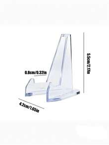 5/10/20pcs Acrylic Card Display Stands, Transparent Card Holders, Mini Card Holders, Suitable For Sports Cards, Trading Cards, Graded Cards, Transparent Plastic Card Clips, Commercial Price Tags, Menu Labels, Party And Wedding Guest Cards - Clear - View 9