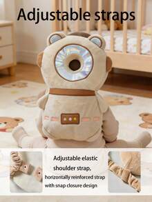 Infant Anti-Fall Head Protection Pillow, Baby Learning To Walk And Sit Anti-Lean Back Device, 3D Cartoon Pattern, Adjustable Straps, Skin-Friendly Plush Breathable Head Protection Pillow For Infants And Toddlers, Suitable For All Stages Of Learning To Walk, Crawl And Sit - Baby Anti-fall Head Protector - View 6