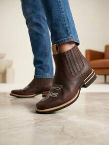 Men Chelsea Boots - Café - View 2