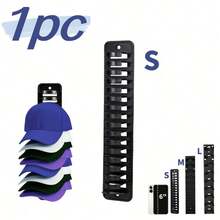 2pcs Wall Mounted Baseball Cap Storage Rack - Strong Adhesive Hooks, Multi-Layer Storage Display Rack, Can Hold Up To Multiple Caps, Perfect For Closet, Door, Bedroom - Black And White, Wall Mounted Cap Rack, 1/2pcs - Multicolor - View 10