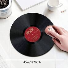 1pc Cute And Funny Mouse Pad With Vinyl Record Cat Pattern Design, Round Desk Mouse Pad, Small Portable Mouse Pad With Non-Slip Rubber Base, Suitable For Laptop Office, Suitable For Girls And Boys, Suitable For Office, Home, Study And Gaming - View 13