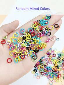 100/200pcs Random Color Zinc Alloy Open Jump Rings For Necklace, Bracelet, Jewelry Connector - Multicolor - View 1