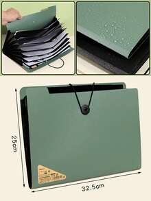 1pc/2pcs 8-Slot A4 File Folder, Large Capacity Document Storage Box, Minimalist Portable Multi-Layer File Organizer - A - View 3