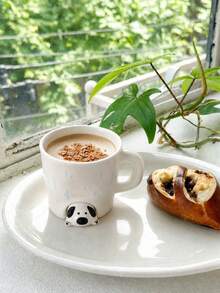 1pc 470ml 'Puppies And Kittens' Ceramic Mug, 'Little Black Cat On A Rainy Day' Coffee Mug – Cute Designs, Ideal For Home Decor And Tableware, Perfect For Coffee And Lattes In The Dining Room, Makes A Lovely Gift, And Great For Festive Decorations - Multicolor - View 9