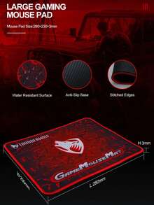 T-WOLF 3-In-1 Gaming Keyboard And Mouse Set With RGB Backlit Wired 104-Key Keyboard, 4-Button Wired LED Mouse And Mouse Pad - View 5