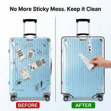 2-Piece Set - Upgraded Luggage Protective Cover And Luggage Identification Tag Set, Suitable For 20-30 Inch Luggage, Comes With 1 Luggage Identification Tag, Quickly Identify Personal Luggage Items, Essential Set For Business Travel And Tourism - Multicolor - View 7