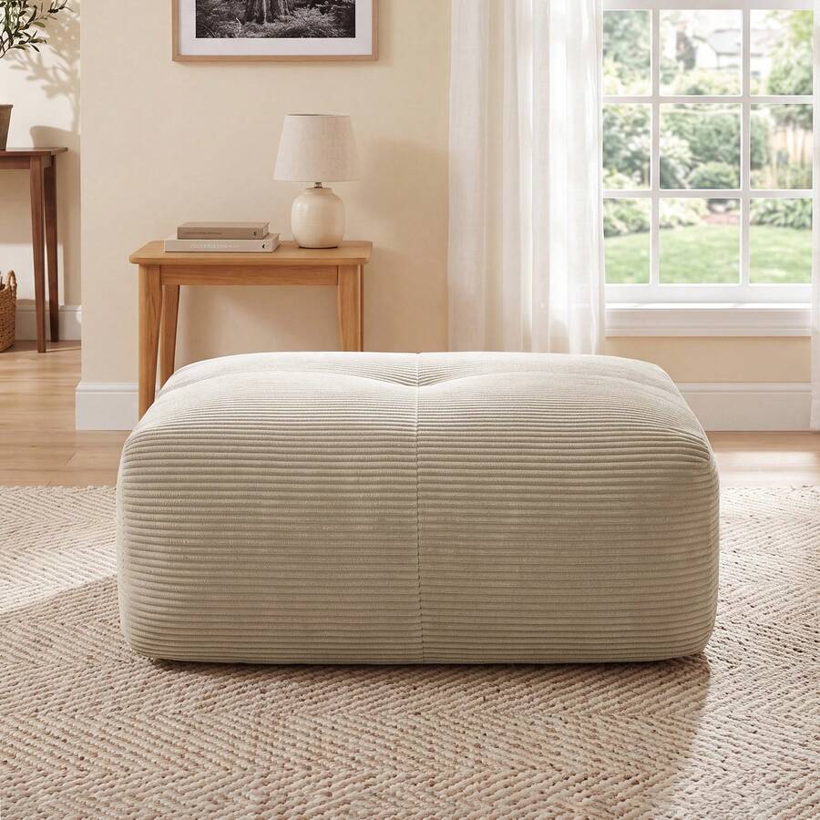 Hamlet Ottoman Cordstoff-Beige - 米色 - 查看 1