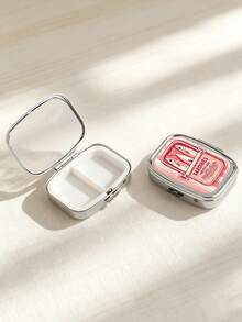 Canned Sardine Square Pill Box, Portable Medication Storage Compartment, Mini Metal Storage Box, Portable Jewelry And Pill Box, Travel Pill Box, Large Compartment, Weekly Medication Organizer, Suitable For Daily Medication And Vitamins, Essential For Doctors And Nurses, Emergency Needs, Travel, Hiking Emergency Rescue, Personalized Creative Gift With Cartoon Logo, Unique Gift, Birthday Gift, Holiday Souvenir, Back To School Gift, Graduation Gift - Multicolor - View 10