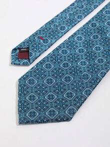 1pc Men's Square Jacquard Tie, Business Formal Suit Accessory, Elegant Decorative Matching - Multicolor - View 6