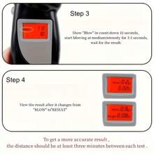 Mini Portable Alcohol Breathalyzer With Visible LCD Screen, Ultra-Fast High-Precision Alcohol Content Detector, One-Click Data Display Convenient Driving Safety Device, Exquisite Gift For Experienced Drivers (Battery Not Included) - Black - View 3