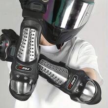 4-Piece Motorcycle Knee And Elbow Guard Set, All-Season, Stainless Steel Protective Structure, Off-Road Riding Anti-Fall Wear-Resistant Protective Gear, Shock Absorption, Riding Safety Protection Equipment - 4-piece Motorcycle Armor Set - View 8