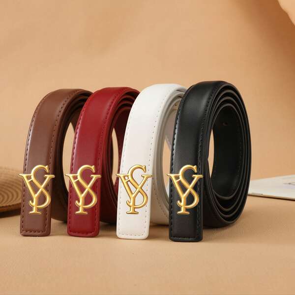 Cinturón de mujer premium con hebilla en forma de Y, cinturón decorativo de aleación minimalista versátil para pantalones y faldas, estilo vintage