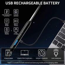 2/4/6 piazes Encendedor Eléctrico Recargable USB, Encendedor De Vela Electrónico, Vela De Plasma sin Llama, Encendedores Largos, Manguera, Estufa De Gas, Pistola De Encendido, Arco Para Acampar, Encendedor De Plasma Sin Llama Para El Hogar Y Acampar Al Aire Libre Y Para Velas Y Estufas De Gas - Rojo - Ver 2