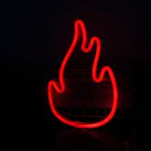 1PC, LED Flame/Fire Light, Christmas, Halloween Decoration Light, Home, Bedroom, Room Wall Decor, Party, Holiday Atmosphere Light, Battery + USB Powered - Flame - View 10