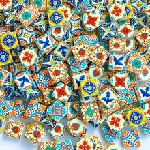 100/200g Bird & Floral Pattern Mosaic Glass Tiles, Mixed Random Assorted Glass Craft Materials For Handmade Arts, Home Decor Accents, Pendant Jewelry Making - AXYZ - View 5