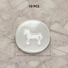 10 PCS 12/15/18/22mm 3D Edge Metal Buttons, High-Stem Buttons For Shirts, Suits, Asymmetrical Sewing, Knit Cardigans - 3D Border Pony - View 26