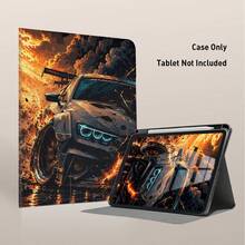 跑車 UV 印花平面圖案，相容於 保護殼 / MatePad 11.5 2025 / MatePad SE 11 吋 / Honor 平板保護殼 / Honor 9 / 10 / X8A / Pad SE 11 吋 (2023) / Pad 2 / A9 等 / 11代 A16 保護殼 - 款式9 - 查看 4