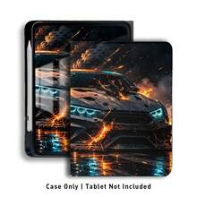 跑車 UV 列印平面圖案，相容於 保護殼 / MatePad 11.5 2025 / MatePad SE 11 吋 / Honor 平板保護殼 / Honor 9 / 10 / X8A / Pad SE 11 吋 (2023) / Pad 2 / A9 / 11th Gen A16 保護殼 - 款式11 - 查看 3