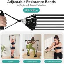 Pilates Bar Kit With 6 Resistance Bands Home Gym Fitness Training Workout Set - 26ZXY-wIN-uK-lLS-fS - View 6