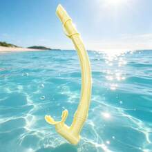 Swimming Snorkel With Soft Mouthpiece, Lightweight Snorkel For Snorkeling And Beach Diving - Lake Blue - View 1