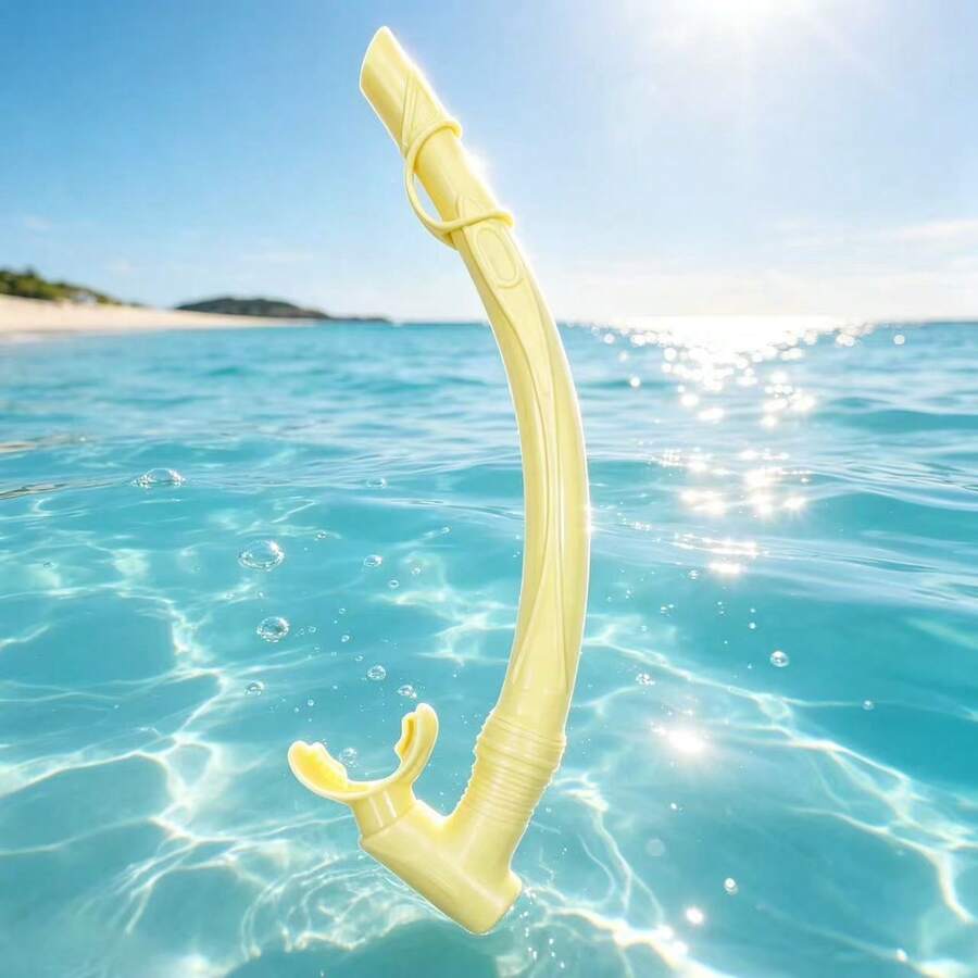 Swimming Snorkel With Soft Mouthpiece, Lightweight Snorkel For Snorkeling And Beach Diving - Lake Blue - View 1