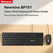 Kombo Keyboard dan Mouse Berkabel Newmine, Pasang dan Mainkan, Tanpa Driver, Pemosisian Presisi 1600 DPI, Karakter Tahan Aus Definisi Tinggi, Desain Ergonomis Ultra Tipis, Bahan ABS Tahan Lama, Cocok untuk Laptop dan Desktop - View 9