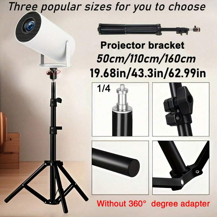 Adjustable Projector Tripod Stand For HY300/ YG300-50/ 110/ 160Cm Adjustable Height, Sturdy Connectors, Portable Floor Tripod For Projectors & Cameras | Gift For Christmas, Thanksgiving & Birthdays - View 1