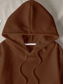 Custom Women's Hoodie, Suitable For Autumn/Winter Wear. Upload Your Favorite Photo/Friend/Lover/Landscape/Pet Image. Sports - Coffee Brown - View 2