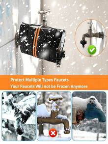Thickened Waterproof Oxford Cloth Winter Faucet Cover Rectangular Anti-Freeze Pipe Sleeve Outdoor Water Pipe Anti Freezing Dust Cover To Prevent The Faucet From Freezing Winter Insulation Artifact Suitable For Cold Weather Yard Use Winter Essential - Multiple Styles - View 8