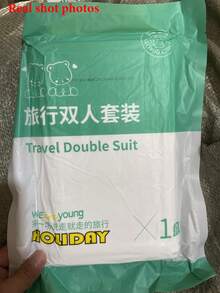 Disposable Bedding Set For Double Bed, Includes Duvet Cover, Fitted Sheet And Pillowcase, Suitable For Travel, Business Trip, Hotel, Hospital - Multicolor - View 7