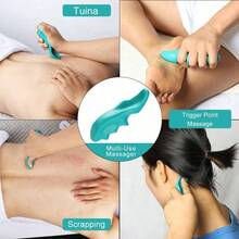 T-Shaped Trigger Point Massage Tool, Healthy Nylon Material, Soft And Skin-Friendly, Non-Irritating, Suitable For Neck, Shoulders, Arms, Legs And Feet - Multicolor - View 4