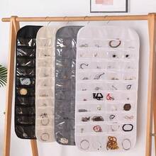80-Pocket Large Wall-Mounted Jewelry Organizer Bag,Multi-Compartment Storage For Necklaces, Earrings, Rings | Space-Saving Design For Wardrobe, Doors & Christmas Gifts, A Back-To-School Season Essential - Multicolor - View 12