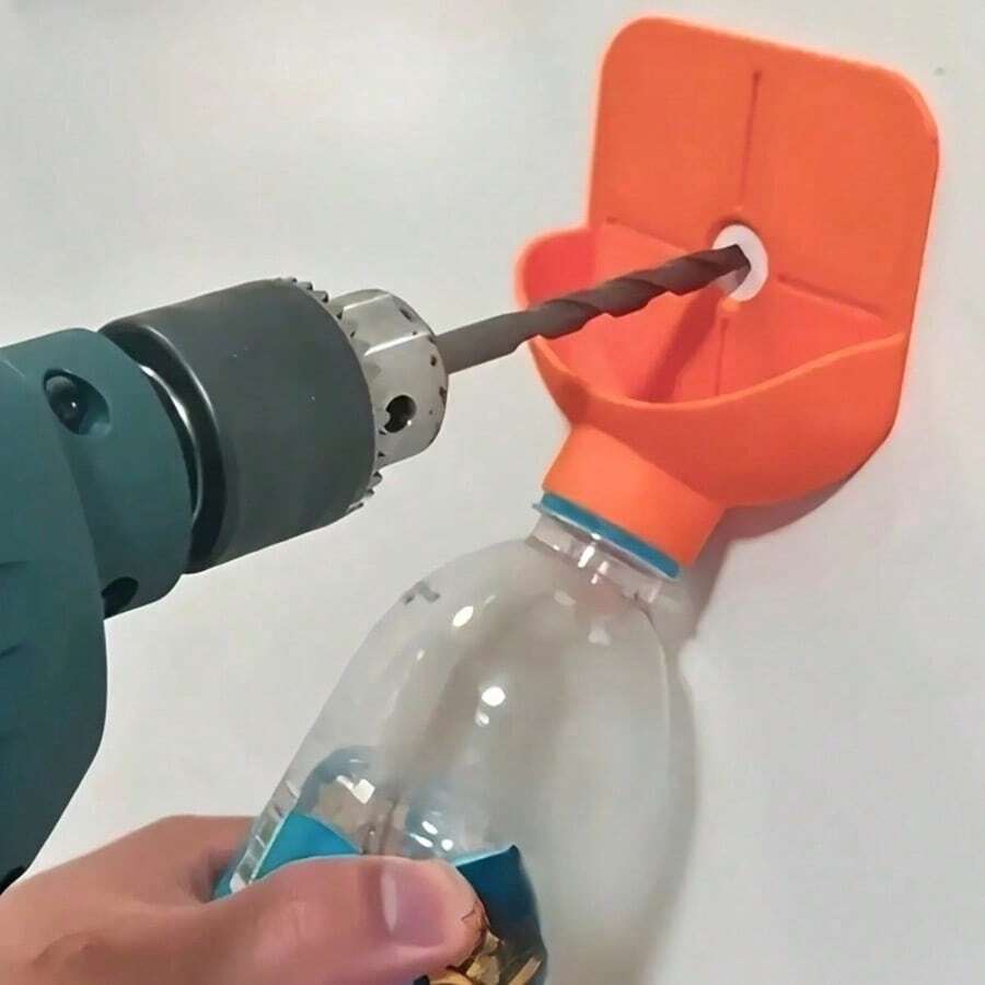 Universal Dust Collector - Cordless Handheld Attachment With Extendable Nozzle Adapter | Reusable Plastic Dust Collector, Suitable For Furniture Refinishing And DIY Drilling (Fits Most Drill Bits, Easy-Clean Design)