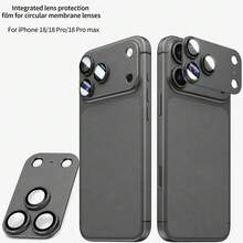 2片裝強化玻璃相機鏡頭保護膜，適用於 iPhone 18 Pro/18 Pro Max，高清晰透明無氣泡鏡頭蓋，防刮耐衝擊、易安裝全方位保護手機配件（深灰色） - 深灰色 - 查看 5