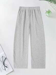 Men's Drawstring Elastic Waist Multi-Pocket Cargo Joggers, Casual Loose Fit Ribbed Cuff Sweatpants, Suitable For Outdoor And Daily Wear - Light Grey - View 3