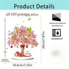 1pc Exquisite Christmas Tree Of Life Acrylic Ornament, Multiple Styles Available, Home Living Room Study Desk Decor, Holiday Atmosphere Decoration, Holiday Home Decor, Also Suitable As Gift, 2D Flat - Ornament - View 17