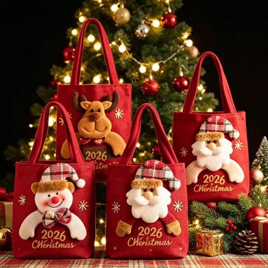 Christmas Decoration Christmas Eve Gift Bag Candy Gift Bag Doll Tote Bag Christmas Party Gift Bag - Multicolor - View 1