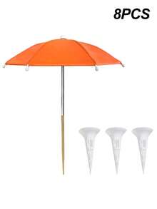 4pcs/Set Potted Plant Sunshade Umbrella, Outdoor Plant Flower Sunshade Umbrella, Potted Plant Sunshade Cover, 1 Mini Umbrella + 3 Potted Plant Watering Devices, Sun Protection And Heat Insulation Design, Suitable For Tall And Short Plant Coverage - Multicolor - View 15