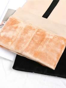 1pc Nude-Feel Thermal Lined Warm Leggings - Apricot - View 7
