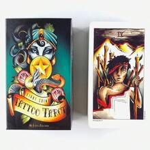 Tattoo Cards Tarot Cards Fortune-Telling Prophecy Oracle Cards Playing Cards Games - White - View 2