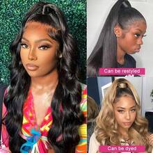 BINF 8-26 Inch Body Wave Ponytail Virgin Raw Human Hair Wrap Around Clip In Ponytail Natural Color Women Human Hair Extension Cosplay Party Daily Wear Hairstyle Halloween - Natural Black - View 7