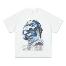 American-Style Small Collar Hip-Hop Casual Loose Short-Sleeve Shirt T Shirt All-Matching - 白色 - 查看 7