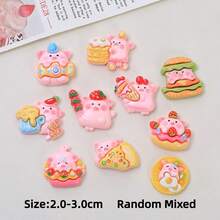 5/15/20pcs Cute Animal Party DIY Resin Pendant Accessories, Suitable For DIY Crafts, Hair Clips, Scrapbooking Jewelry Making Materials Decoration - Random Assortment - Happy Party Theme - View 4