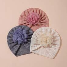 3pcs Multi-Color Soft Elastic Baby Beanies, Breathable, Suitable For All Seasons, Perfect Gift, Ideal For Photography - Multicolor - View 21