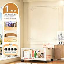 Foldable Storage Box 1/4/5 Layers, Large Double Opening Storage Organizer, Large Storage Box With Lid And Wheels For Clothes, Snacks, Books, Home Office Outdoor Foldable Container, Kitchen Storage Organizer - View 6